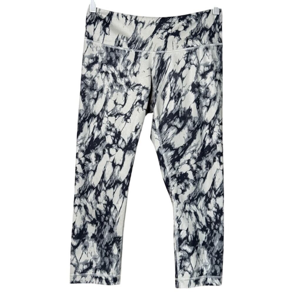 Lululemon Wunder Under Crop Leggings Great Granite Black Mojave Tan SZ 6